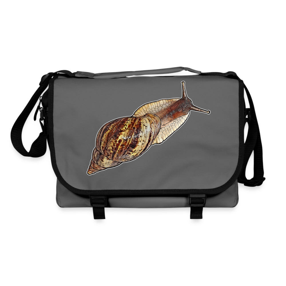 Umhängetasche Achatina reticulata wildfarben - Graphit/Schwarz