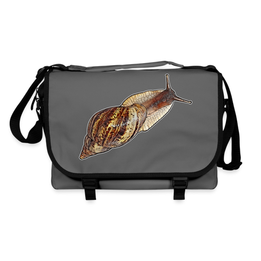 Umhängetasche Achatina reticulata wildfarben - Graphit/Schwarz