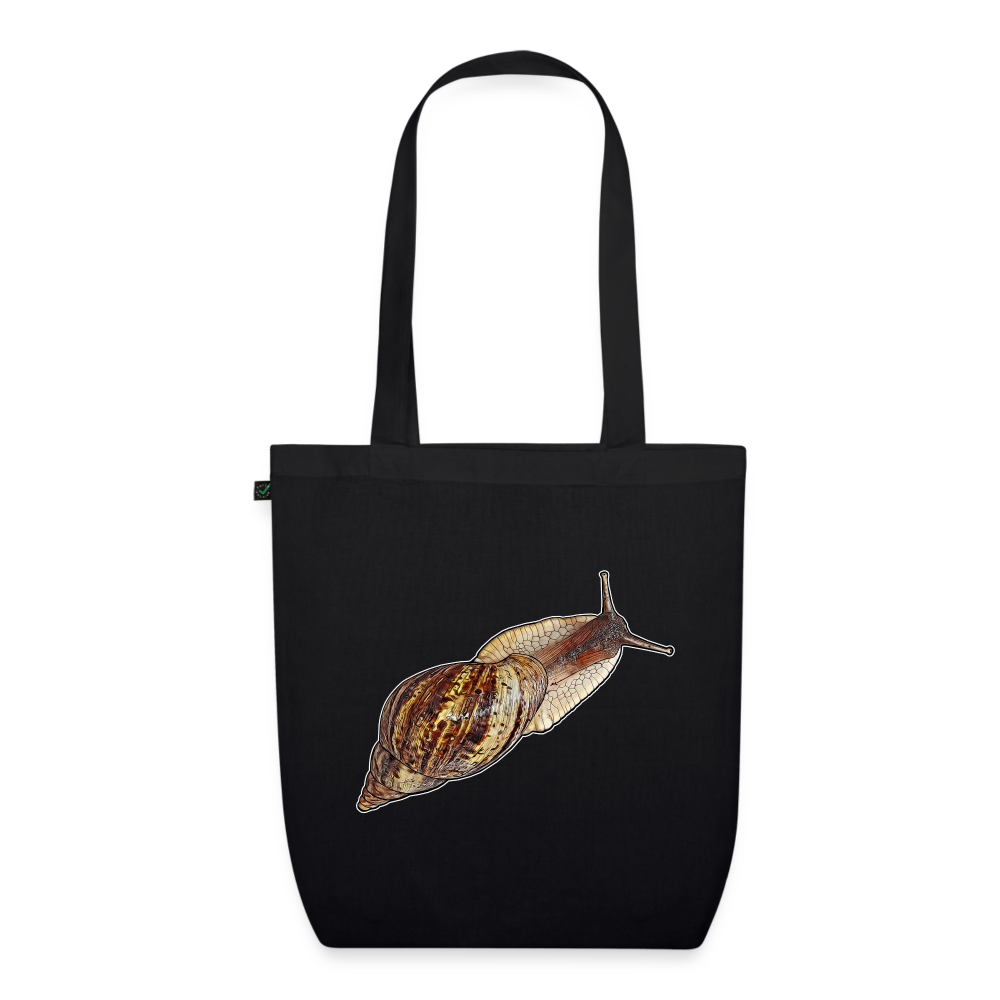 Bio-Stoffbeutel Achatina reticulata wildfarben - Schwarz