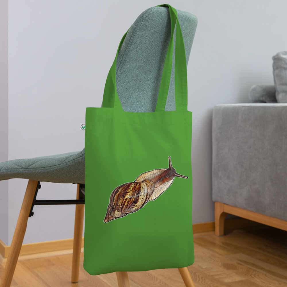Bio-Stoffbeutel Achatina reticulata wildfarben - Blattgrün