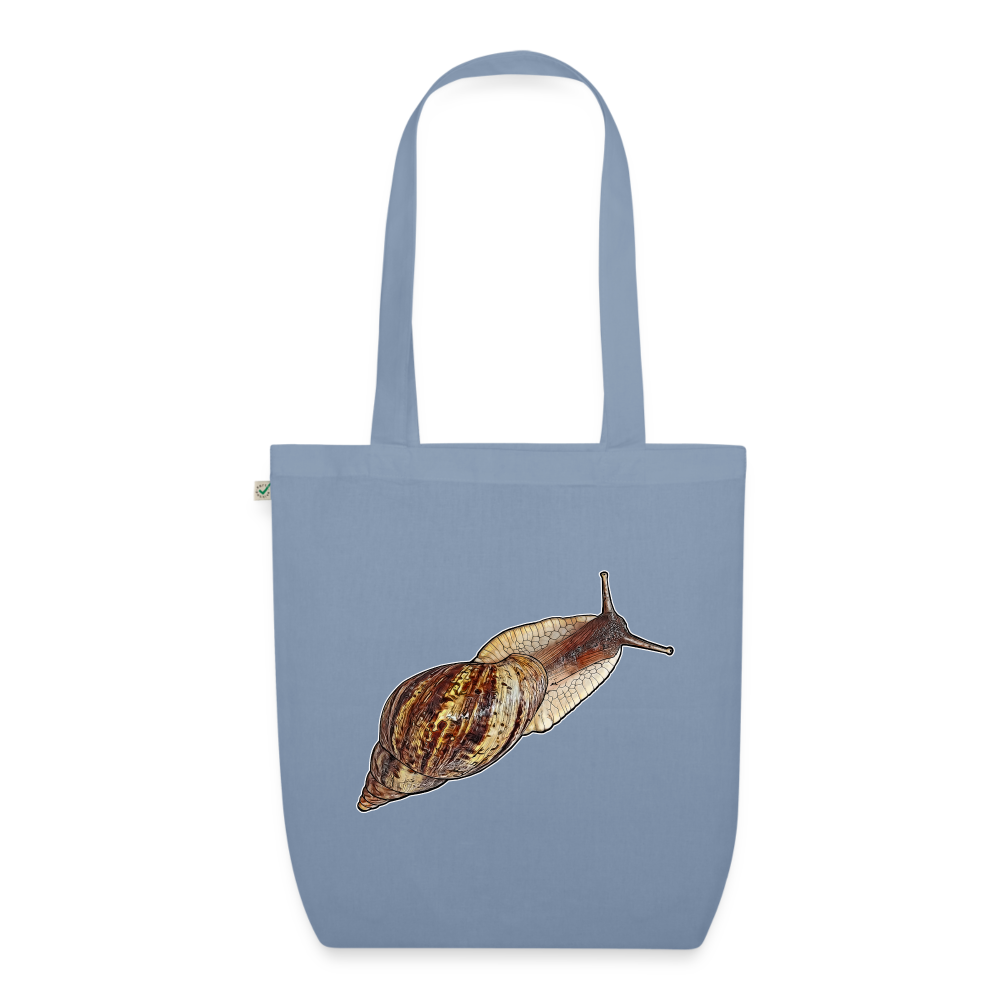 Bio-Stoffbeutel Achatina reticulata wildfarben - Blaugrau