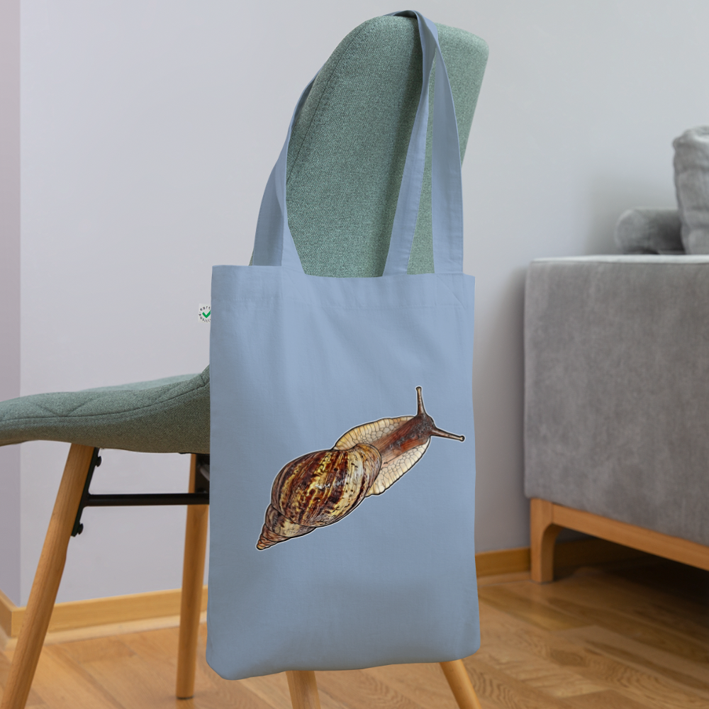 Bio-Stoffbeutel Achatina reticulata wildfarben - Blaugrau