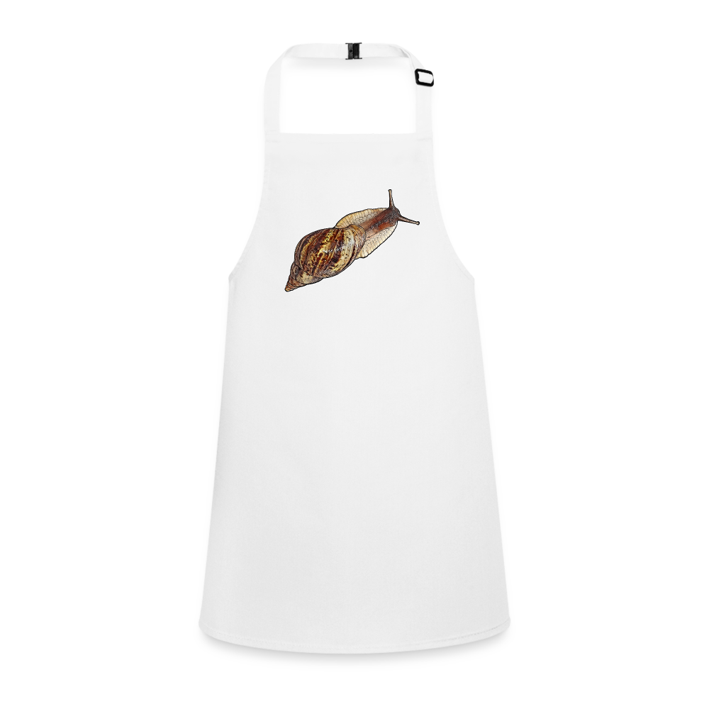 Kinder Kochschürze Achatina reticulata wildfarben - weiß