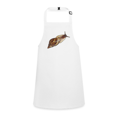 Kinder Kochschürze Achatina reticulata wildfarben - weiß