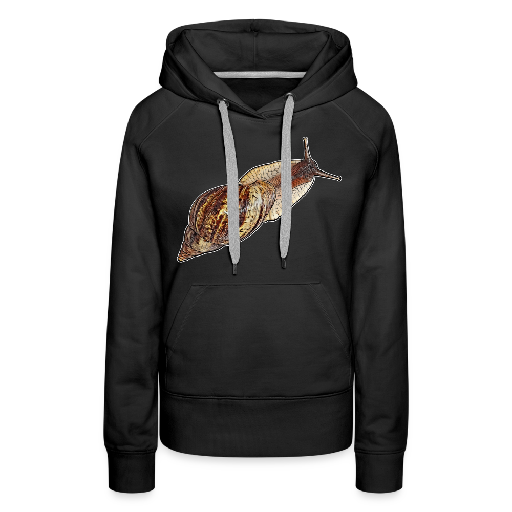 Frauen Hoodie Achatina reticulata wildfarben - Schwarz