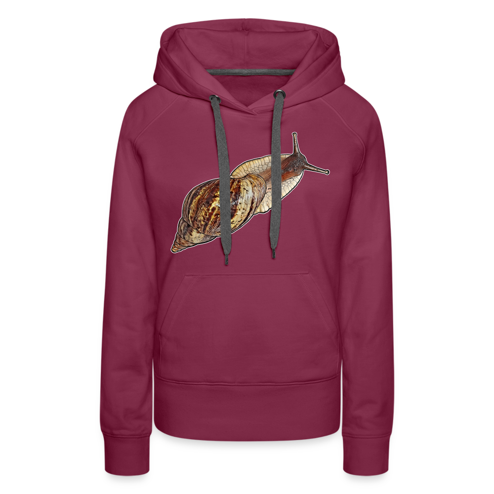 Frauen Hoodie Achatina reticulata wildfarben - Bordeaux