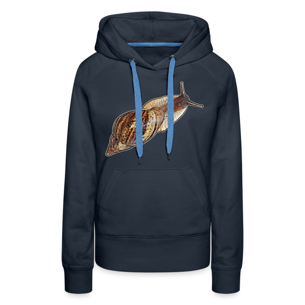 Frauen Hoodie Achatina reticulata wildfarben - Navy