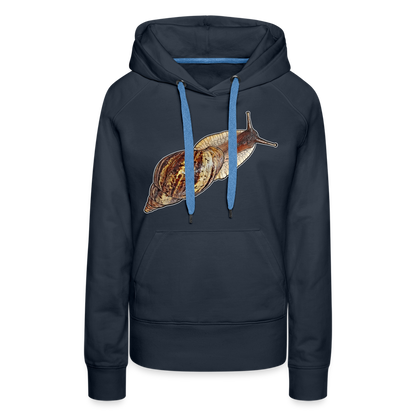 Frauen Hoodie Achatina reticulata wildfarben - Navy
