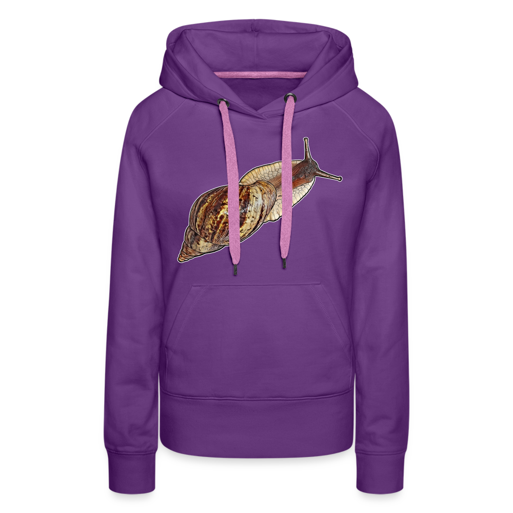 Frauen Hoodie Achatina reticulata wildfarben - Purple
