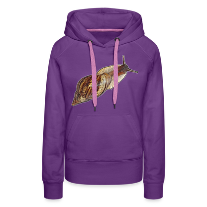 Frauen Hoodie Achatina reticulata wildfarben - Purple