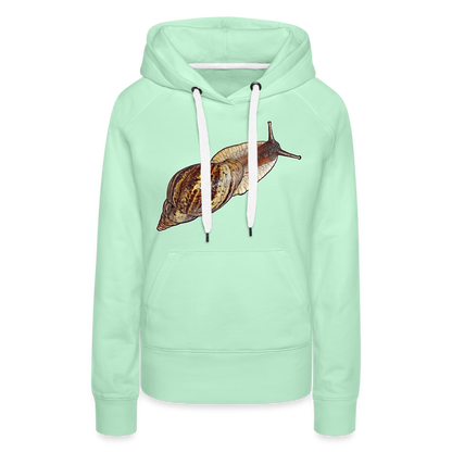 Frauen Hoodie Achatina reticulata wildfarben - helles Mintgrün