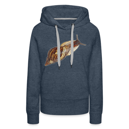 Frauen Hoodie Achatina reticulata wildfarben - Jeansblau