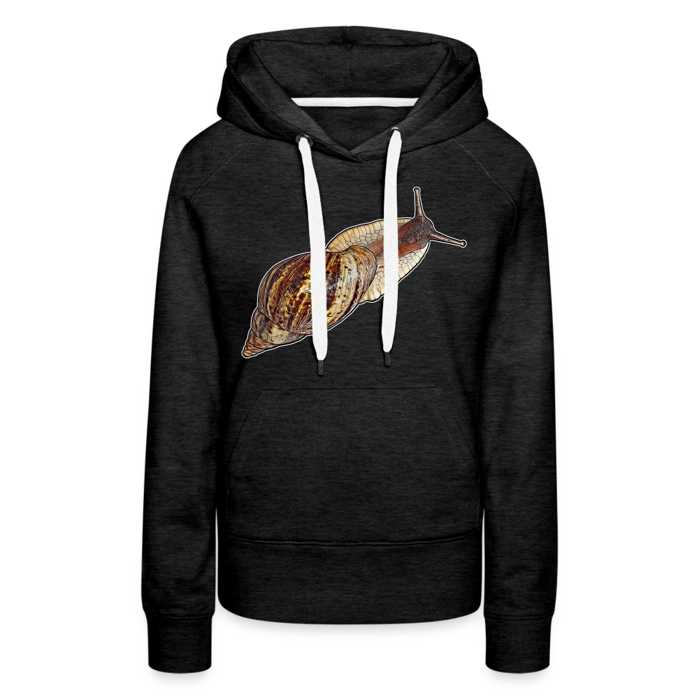 Frauen Hoodie Achatina reticulata wildfarben - Anthrazit