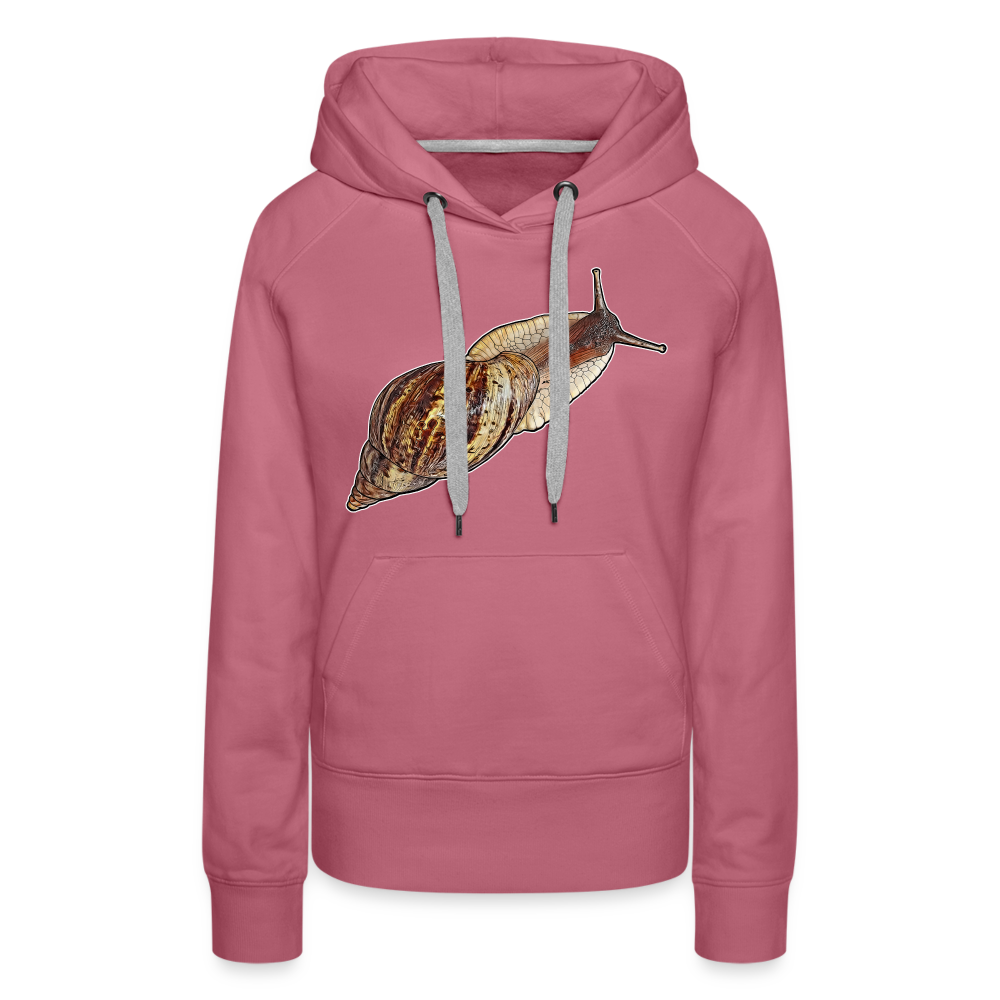 Frauen Hoodie Achatina reticulata wildfarben - Malve