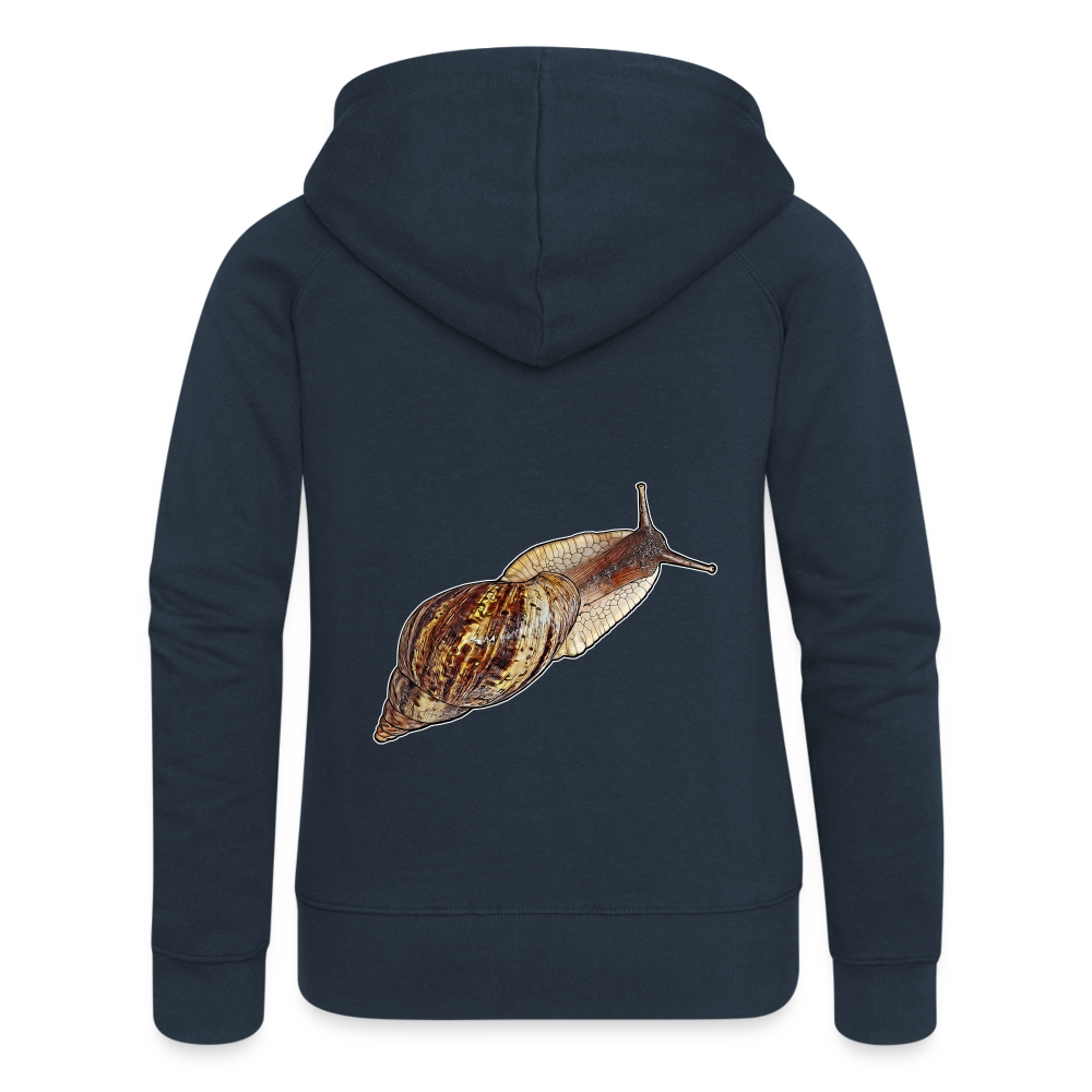 Frauen Zip-Hoodie Achatina reticulata wildfarben - Navy
