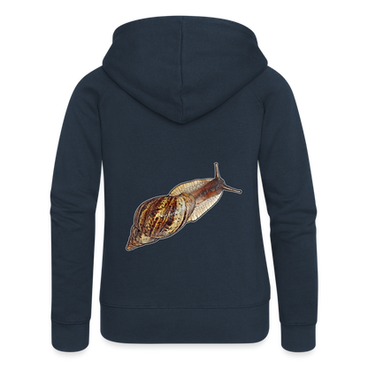 Frauen Zip-Hoodie Achatina reticulata wildfarben - Navy
