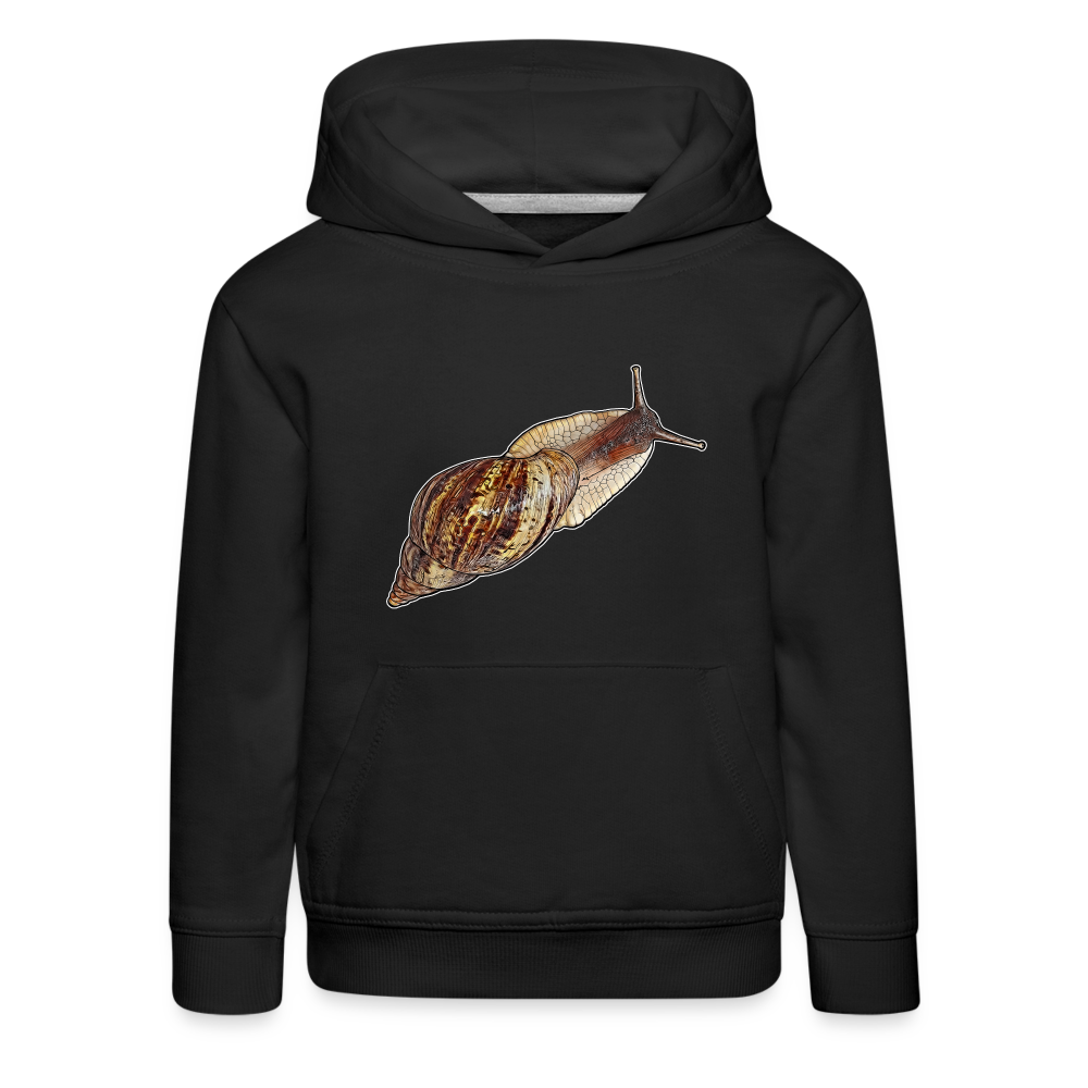 Kinder Hoodie Achatina reticulata wildfarben - Schwarz