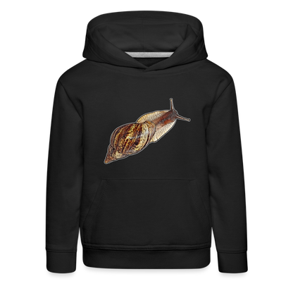 Kinder Hoodie Achatina reticulata wildfarben - Schwarz