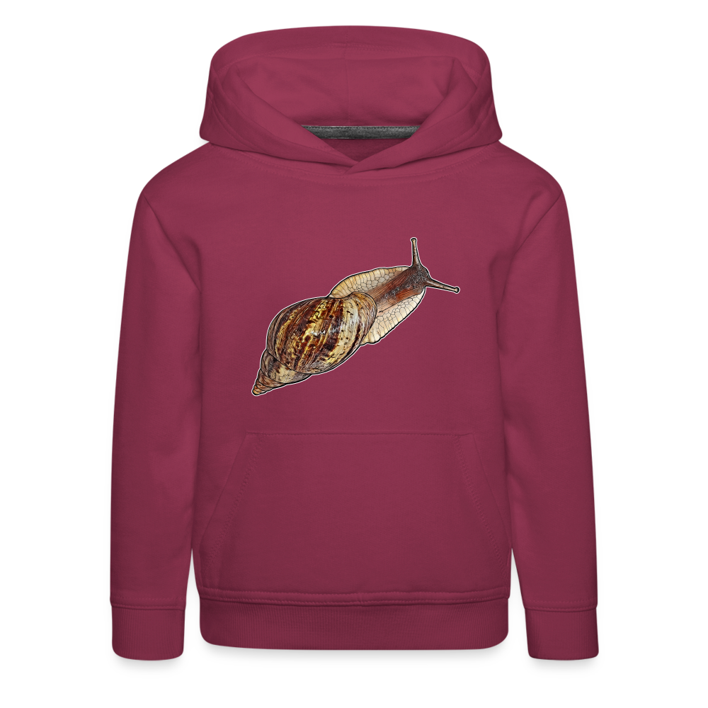 Kinder Hoodie Achatina reticulata wildfarben - Bordeaux