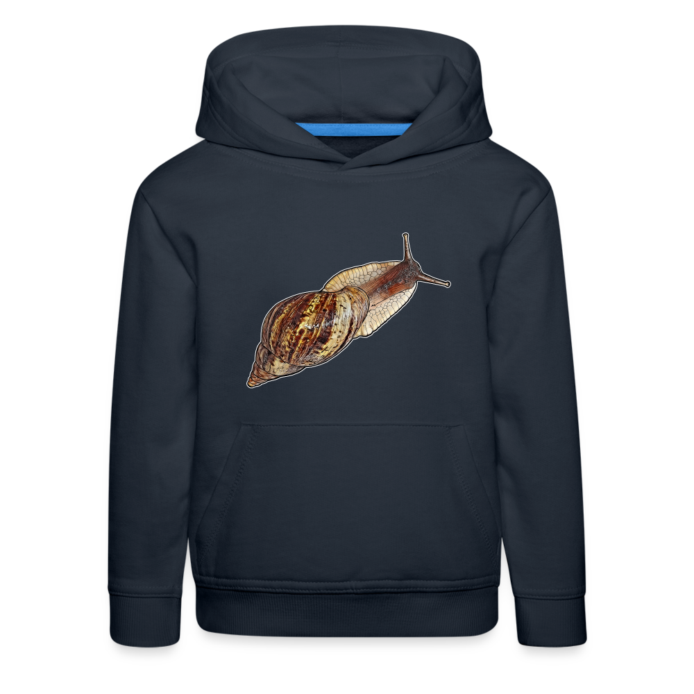 Kinder Hoodie Achatina reticulata wildfarben - Navy