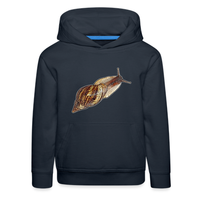 Kinder Hoodie Achatina reticulata wildfarben - Navy