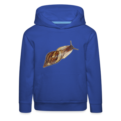 Kinder Hoodie Achatina reticulata wildfarben - Royalblau
