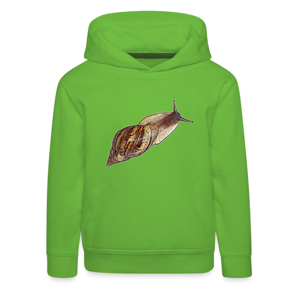 Kinder Hoodie Achatina reticulata wildfarben - Hellgrün