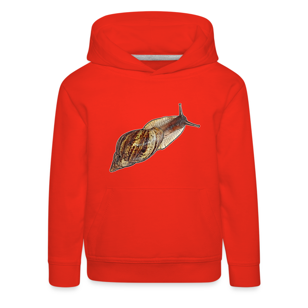 Kinder Hoodie Achatina reticulata wildfarben - Rot