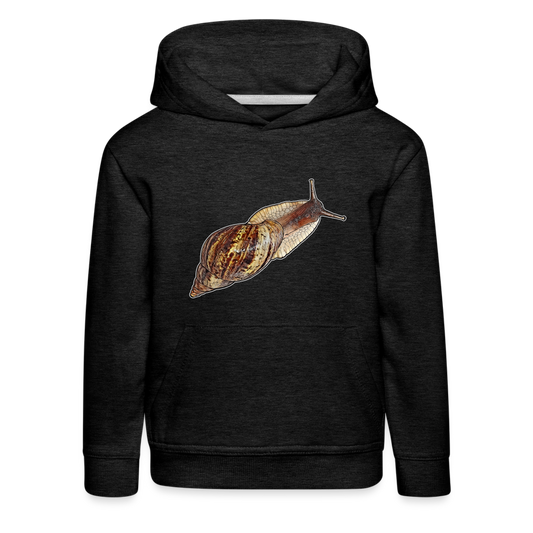 Kinder Hoodie Achatina reticulata wildfarben - Anthrazit