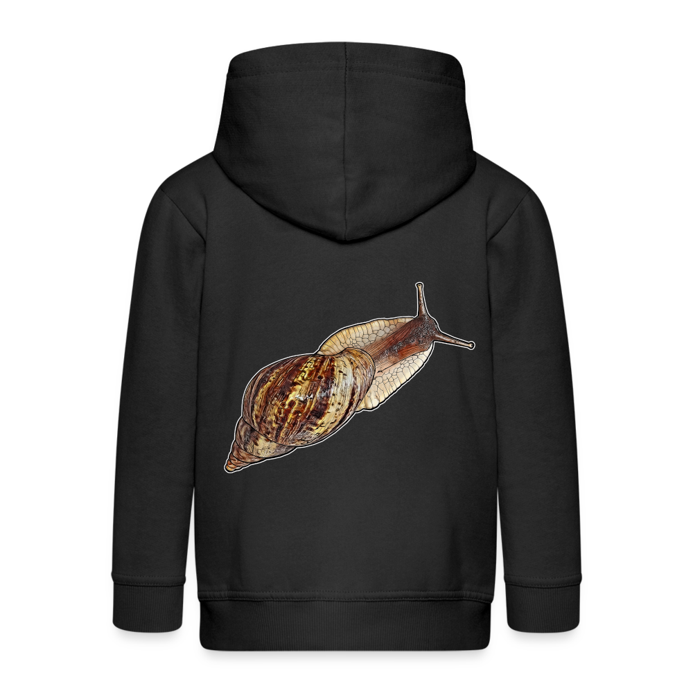 Kinder/ Teenager Zip-Hoodie Achatina reticulata wildfarben - Schwarz