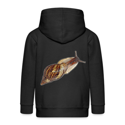 Kinder/ Teenager Zip-Hoodie Achatina reticulata wildfarben - Schwarz