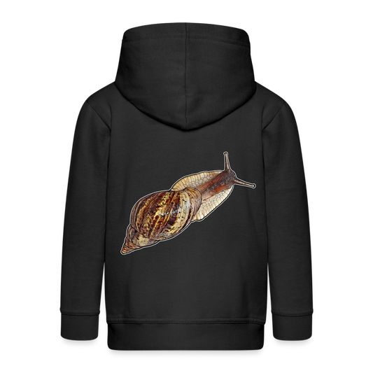 Kinder/ Teenager Zip-Hoodie Achatina reticulata wildfarben - Schwarz
