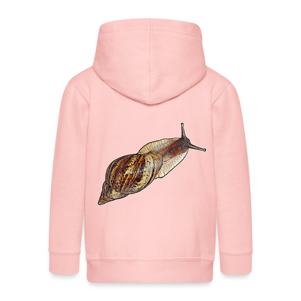 Kinder/ Teenager Zip-Hoodie Achatina reticulata wildfarben - Kristallrosa