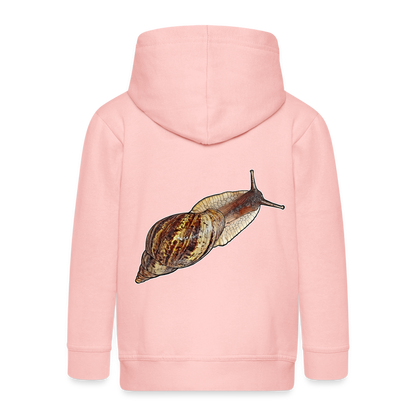 Kinder/ Teenager Zip-Hoodie Achatina reticulata wildfarben - Kristallrosa