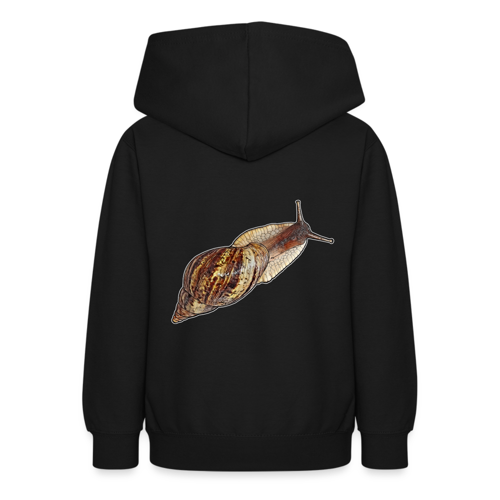 Teenager Hoodie Achatina reticulata wildfarben - Schwarz