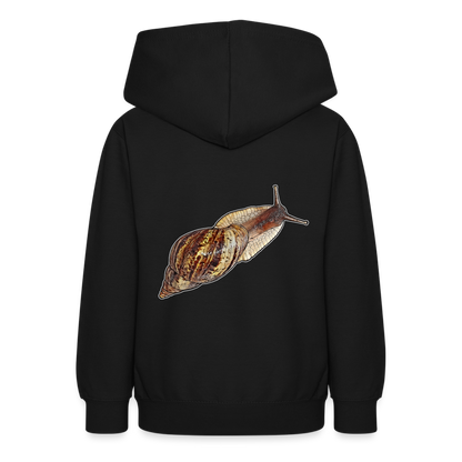 Teenager Hoodie Achatina reticulata wildfarben - Schwarz