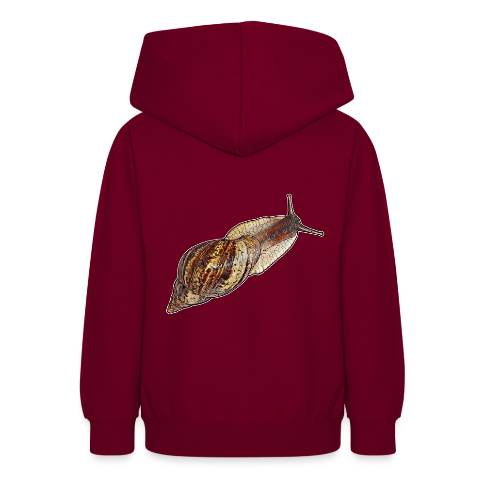 Teenager Hoodie Achatina reticulata wildfarben - Bordeaux