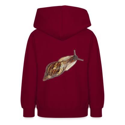 Teenager Hoodie Achatina reticulata wildfarben - Bordeaux