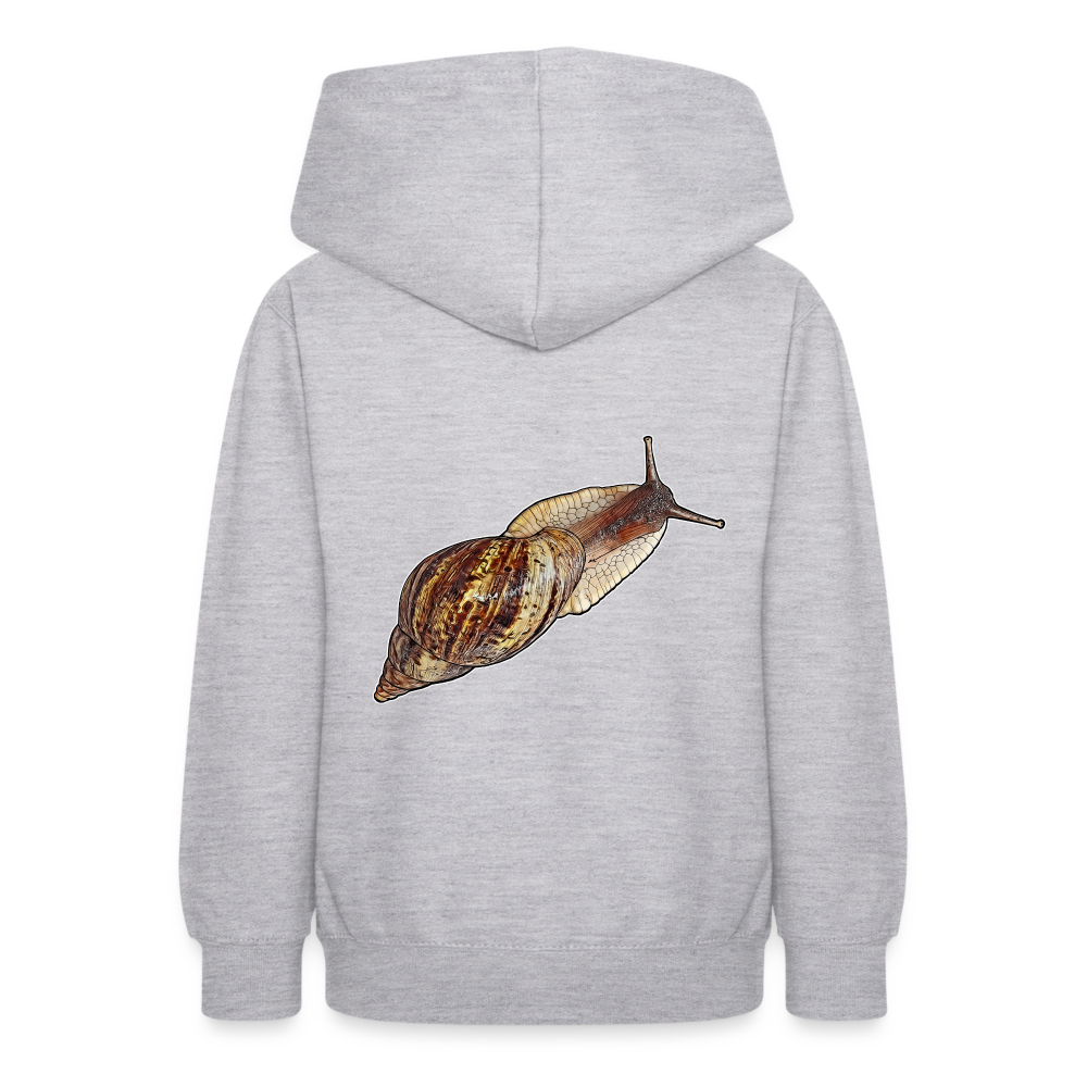 Teenager Hoodie Achatina reticulata wildfarben - Hellgrau meliert