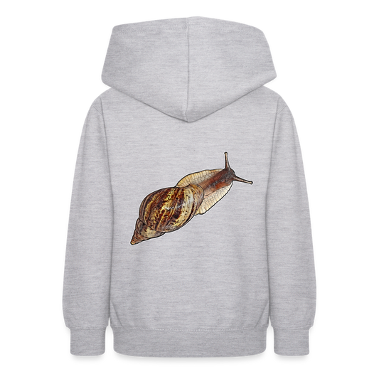 Teenager Hoodie Achatina reticulata wildfarben - Hellgrau meliert