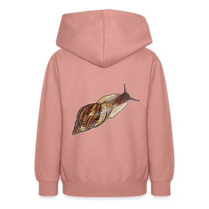 Teenager Hoodie Achatina reticulata wildfarben - Altrosa
