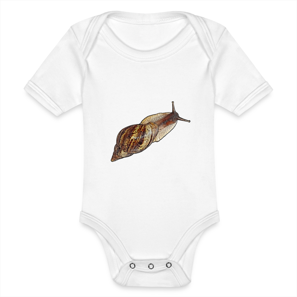 Baby Bio Body kurz Achatina reticulata wildfarben - weiß