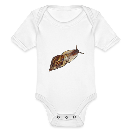 Baby Bio Body kurz Achatina reticulata wildfarben - weiß
