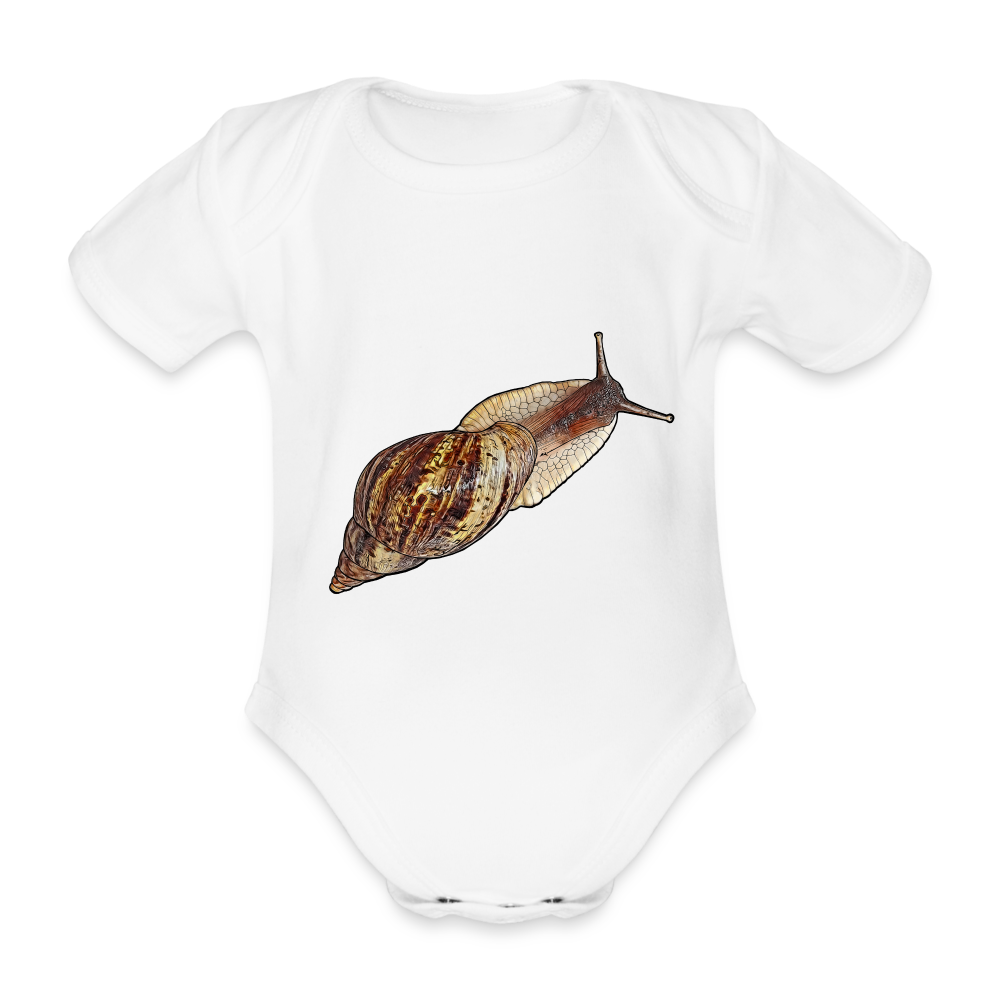 Baby Bio Body kurz Achatina reticulata wildfarben - weiß