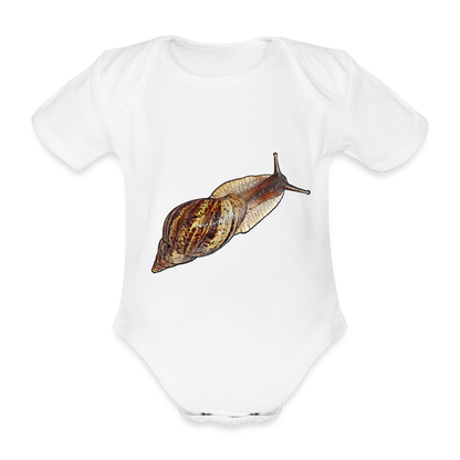 Baby Bio Body kurz Achatina reticulata wildfarben - weiß