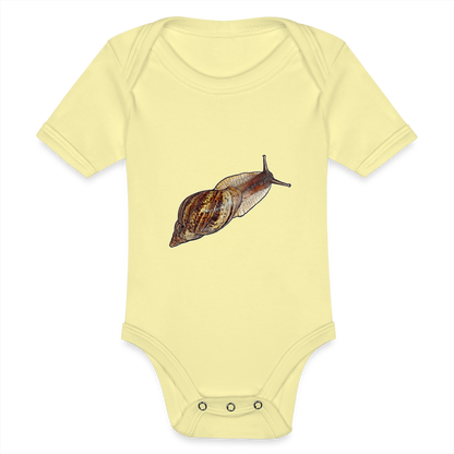Baby Bio Body kurz Achatina reticulata wildfarben - Hellgelb