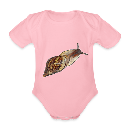 Baby Bio Body kurz Achatina reticulata wildfarben - Hellrosa