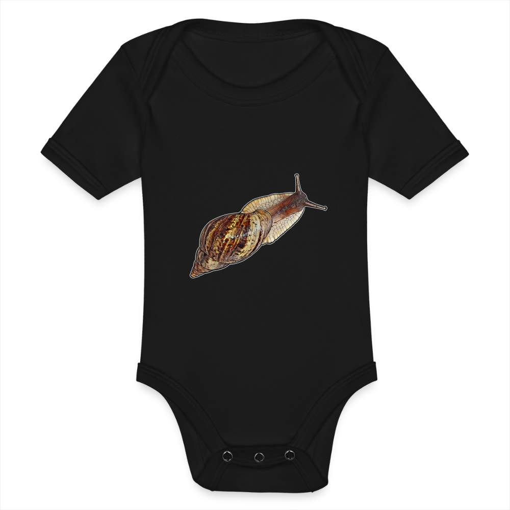 Baby Bio Body kurz Achatina reticulata wildfarben - Schwarz