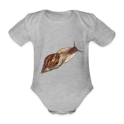 Baby Bio Body kurz Achatina reticulata wildfarben - Grau meliert