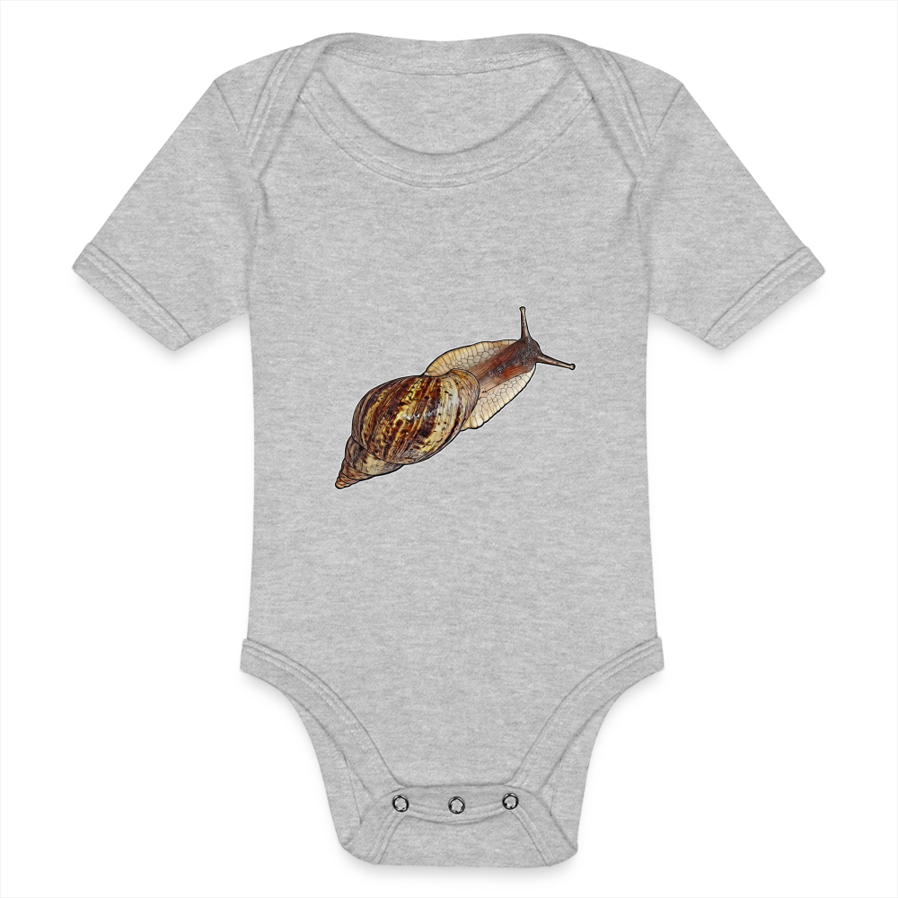 Baby Bio Body kurz Achatina reticulata wildfarben - Grau meliert
